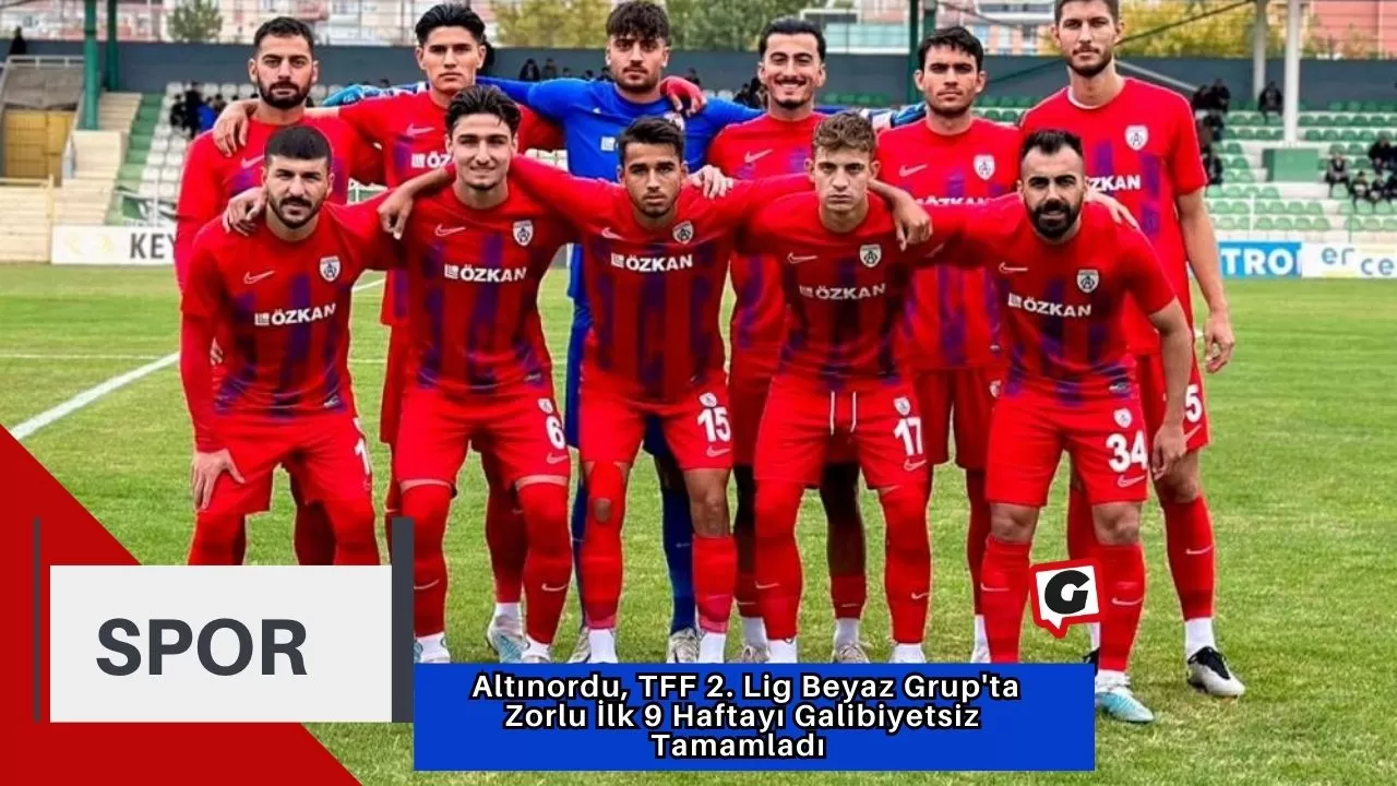 Altınordu, TFF 2. Lig Beyaz Grup'ta Zorlu İlk 9 Haftayı Galibiyetsiz Tamamladı