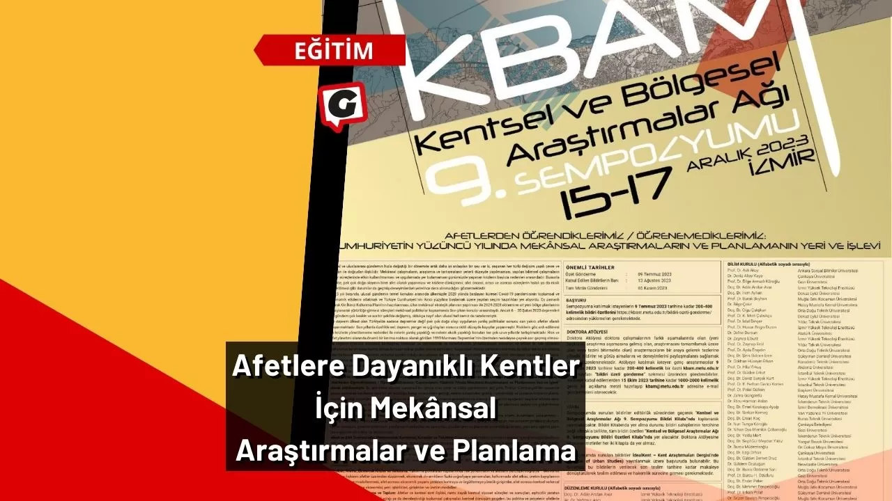 Afetlere Dayanıklı Kentler İçin Mekânsal Araştırmalar ve Planlama