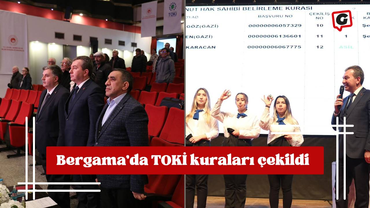 Bergama'da TOKİ kuraları çekildi