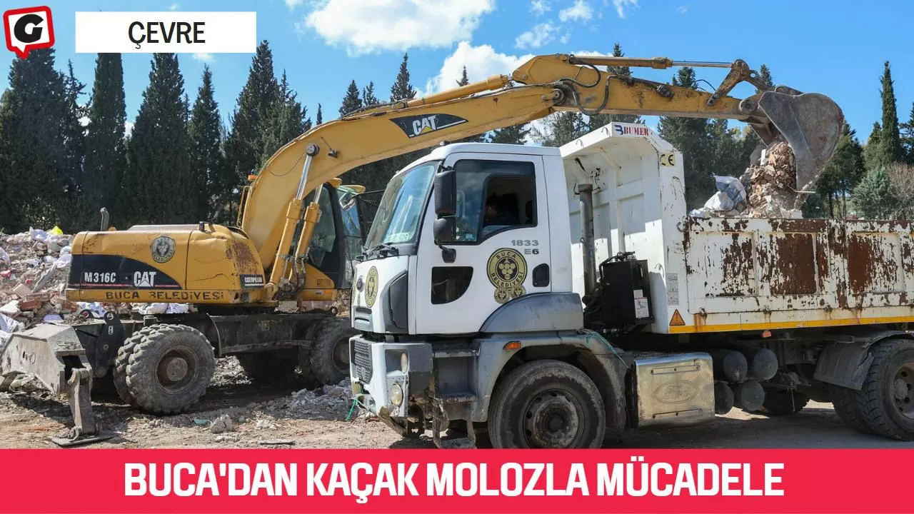 Buca'dan kaçak molozla mücadele