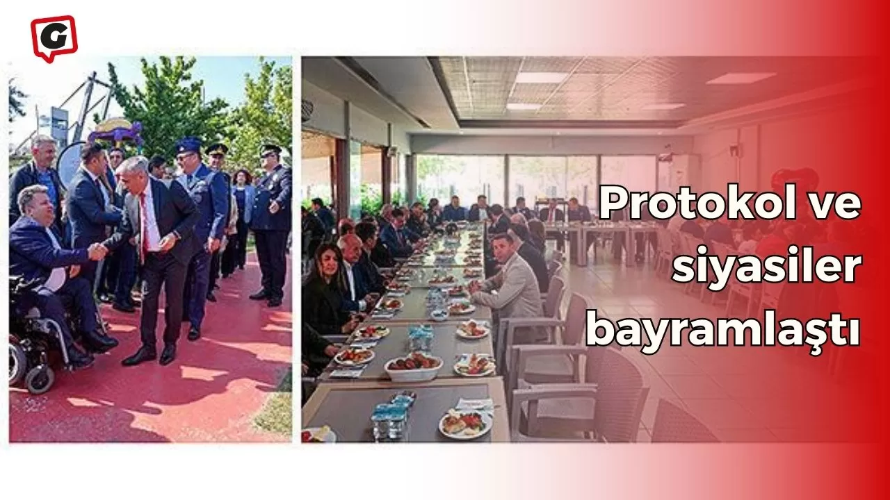 Protokol ve siyasiler bayramlaştı