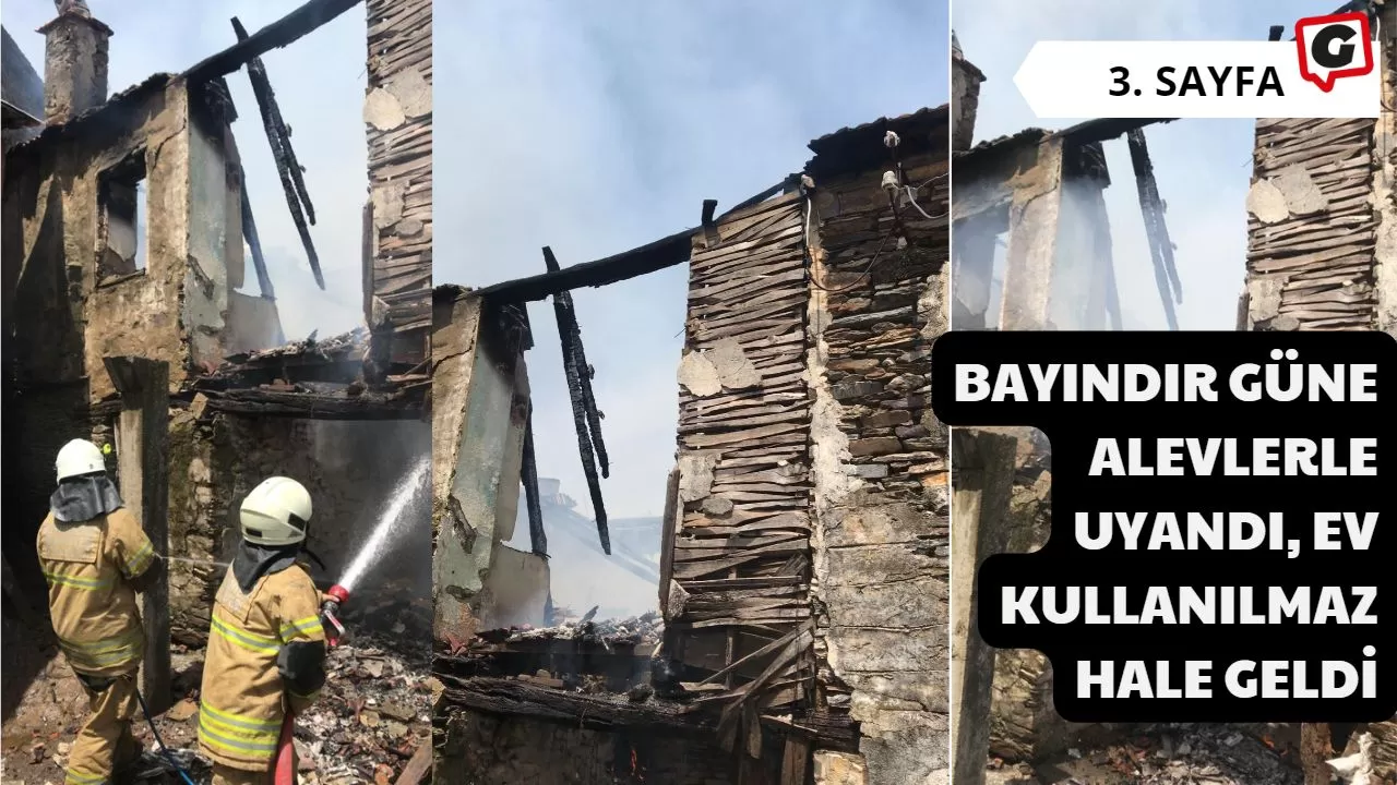 Bayındır Güne Alevlerle Uyandı, Ev Kullanılmaz Hale Geldi