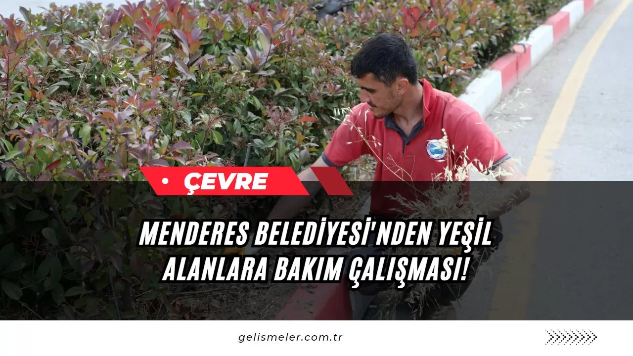 Menderes Belediyesi'nden Yeşil Alanlara Bakım Çalışması!