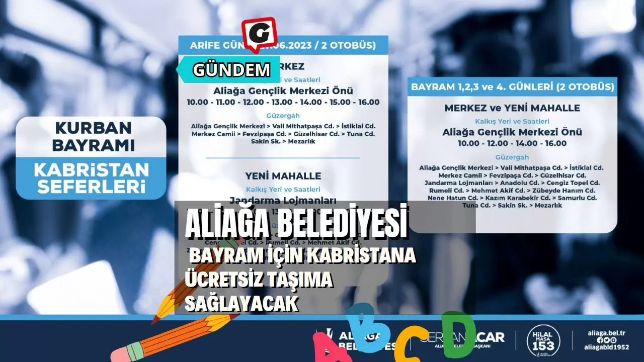 Aliağa Belediyesi, Bayram için Kabristana Ücretsiz Taşıma Sağlayacak