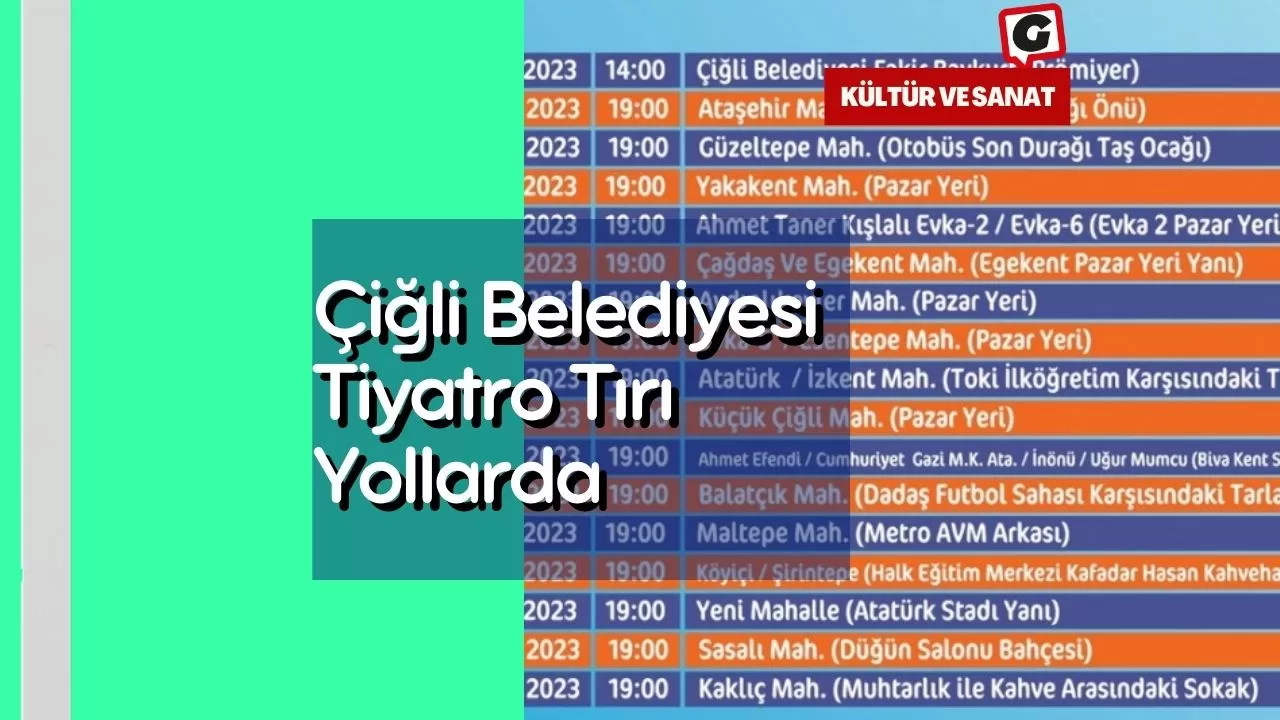 Çiğli Belediyesi Tiyatro Tırı Yollarda