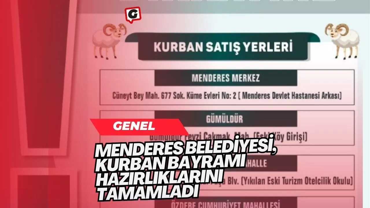 Menderes Belediyesi, Kurban Bayramı Hazırlıklarını Tamamladı