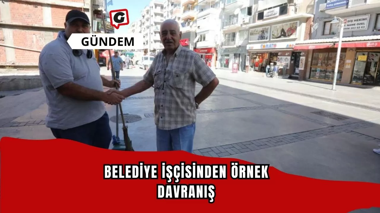 Belediye işçisinden örnek davranış