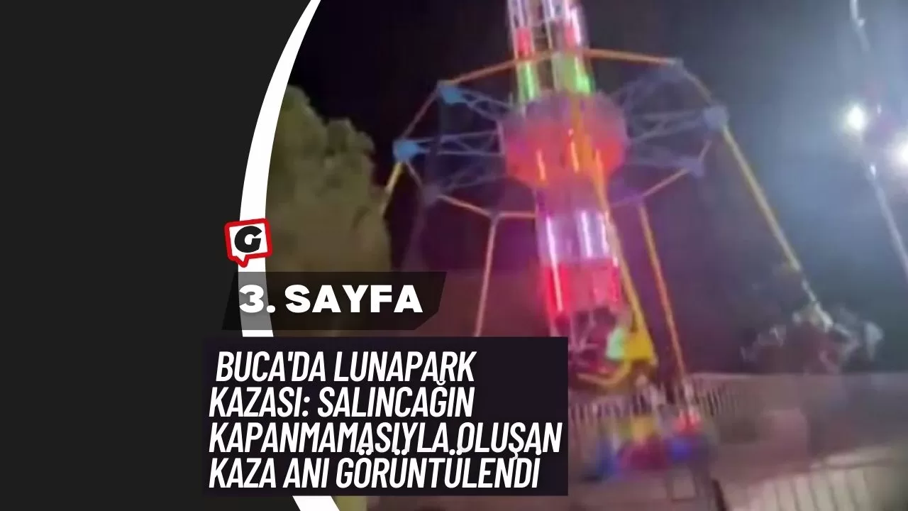 Buca'da Lunapark Kazası: Salıncağın Kapanmamasıyla Oluşan Kaza Anı Görüntülendi