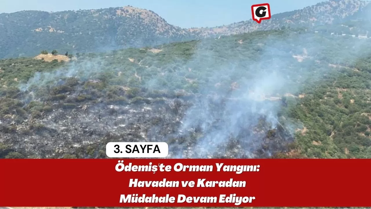 Ödemiş'te Orman Yangını: Havadan ve Karadan Müdahale Devam Ediyor