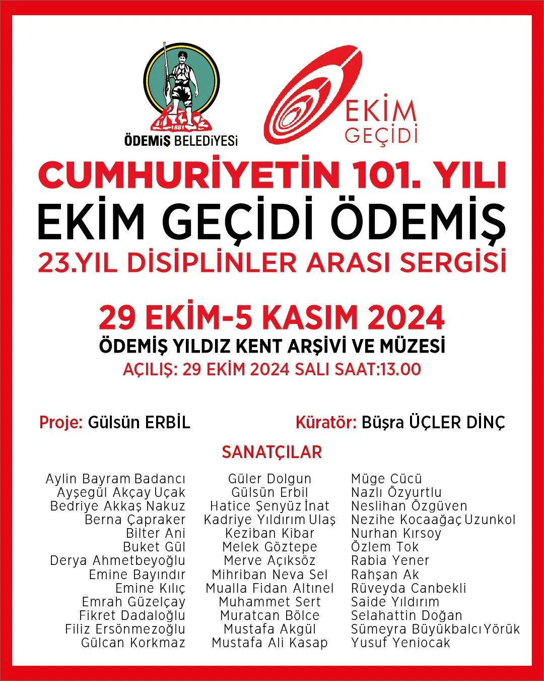 Ödemiş, Cumhuriyet'in 101. yılını görkemli bir şekilde kutluyor. Kentin farklı noktalarında düzenlenecek etkinliklerle hem tarih hatırlanacak hem de geleceğe umutla bakılacak.