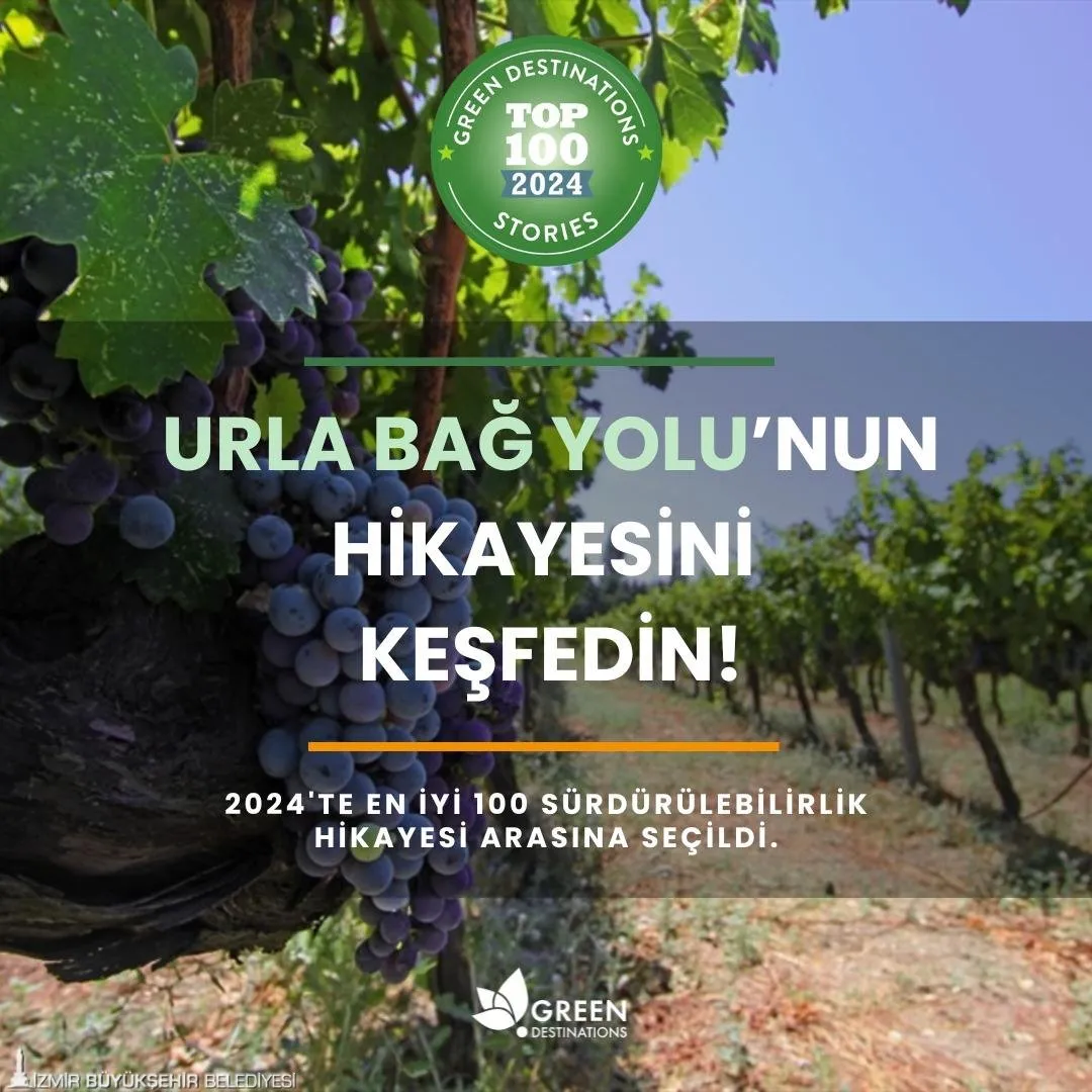 İzmir Büyükşehir Belediyesi'nin Urla Belediyesi ve Urla Bağ Yolu Derneği iş birliğiyle gerçekleştirdiği başvuru ile Urla Bağ Yolu, Green Destinations Top 100 Good Practice listesine girdi.