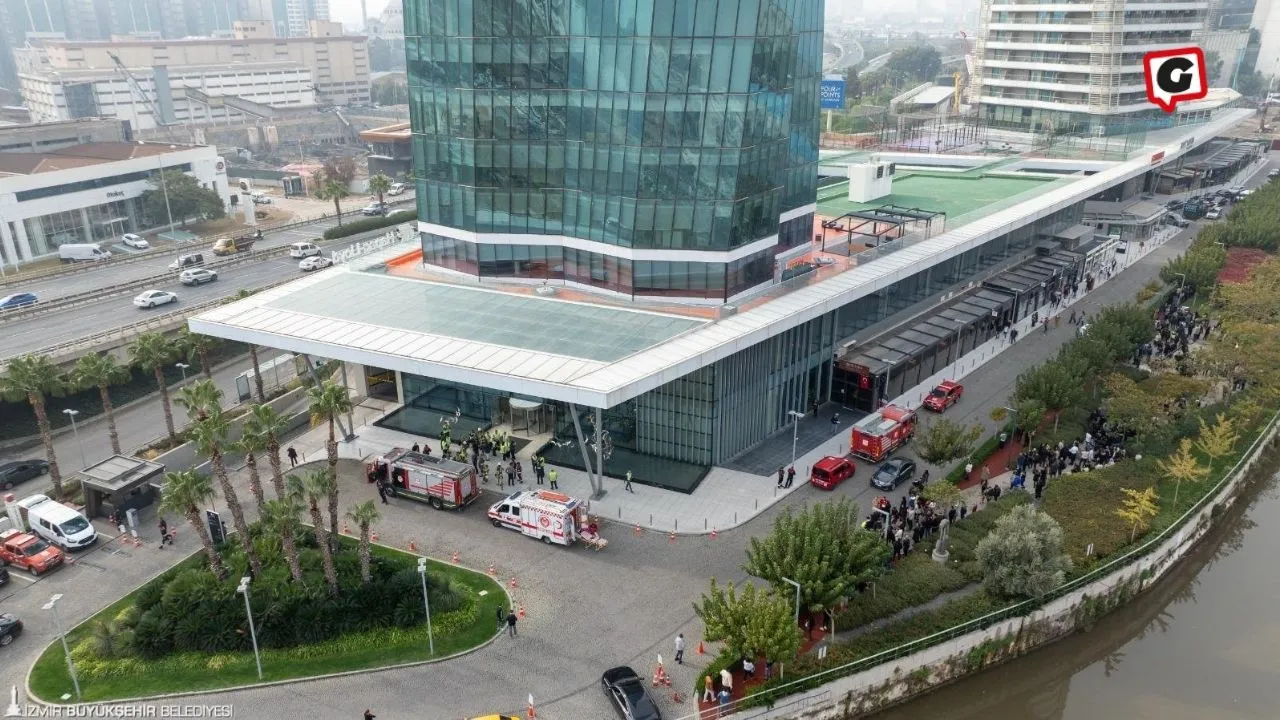 İzmir Büyükşehir Belediyesi, Gökdelende Yangın Tatbikatı Gerçekleştirdi