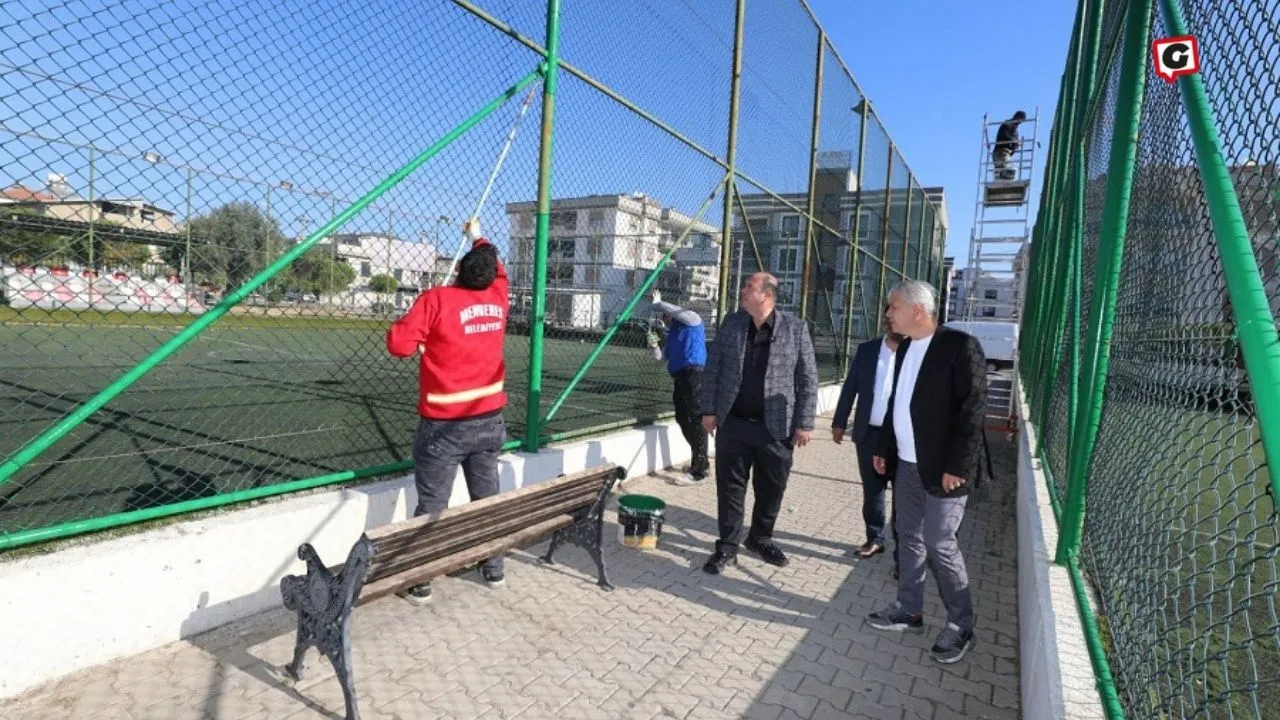 Menderes’te Şehit Fırat Yılmaz Çakıroğlu Spor Tesisleri Yenileniyor