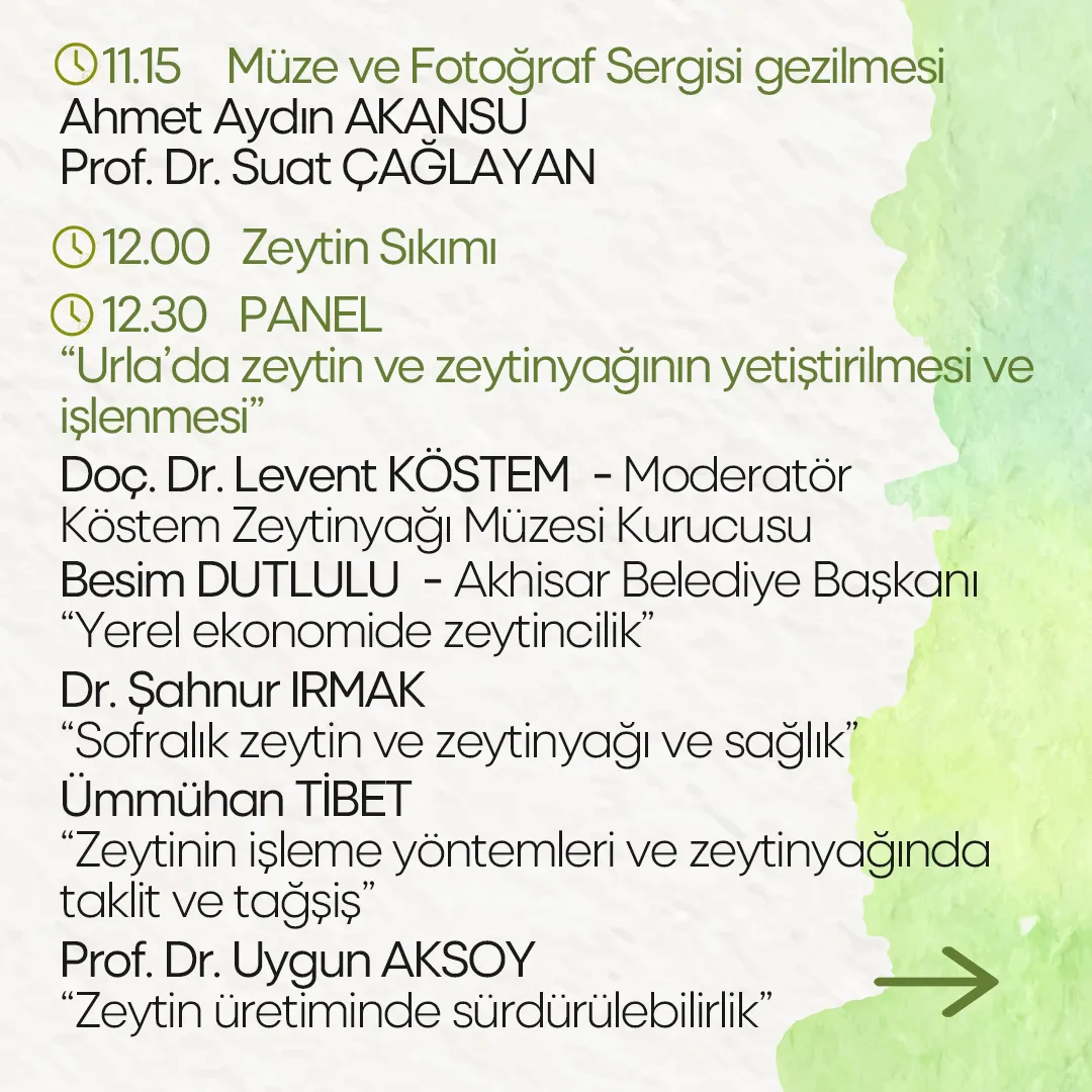 Urla Zeytin ve Sanat Festivali, 8 Aralık'ta Köstem Zeytinyağı Müzesi'nde düzenleniyor. Zeytinyağı tadımları, paneller, atölyelerle dolu festivalde zeytinin tüm yönleri ele alınacak.