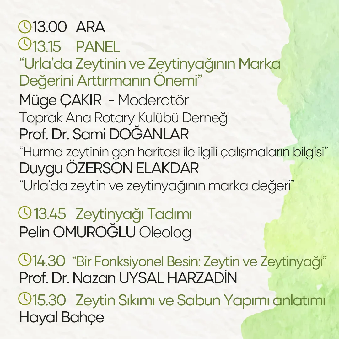 Urla Zeytin ve Sanat Festivali, 8 Aralık'ta Köstem Zeytinyağı Müzesi'nde düzenleniyor. Zeytinyağı tadımları, paneller, atölyelerle dolu festivalde zeytinin tüm yönleri ele alınacak.