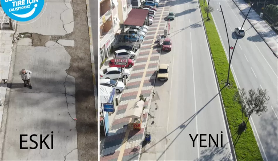 Tire Belediyesi, Tire'nin en prestijli caddesi olan İstasyon Caddesi'nde yenileme çalışmalarına hız kesmeden devam ediyor. 