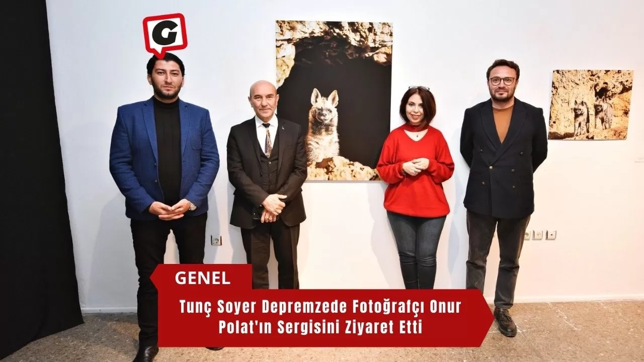 Tunç Soyer Depremzede Fotoğrafçı Onur Polat'ın Sergisini Ziyaret Etti