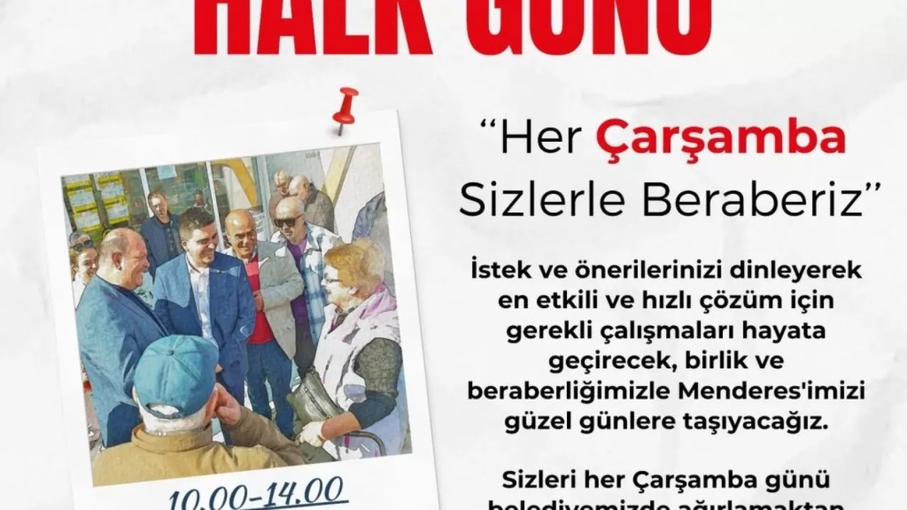 Menderes Belediyesi'nde Her Çarşamba Halk Günü Başlıyor