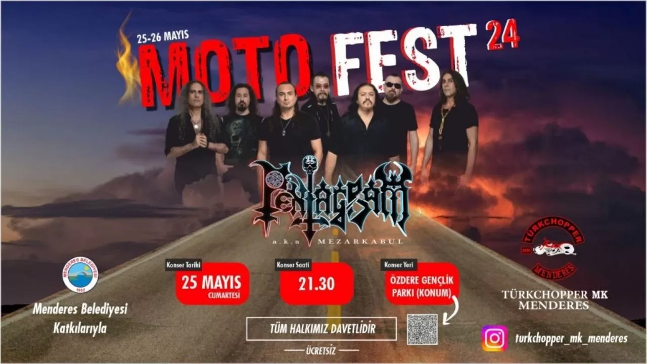 Menderes'te İlk Motosiklet Festivali: Pentagram Sahne Alacak!