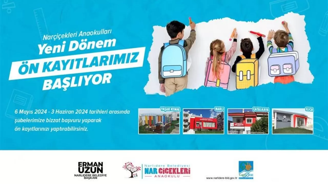 "Narlıdere Belediyesi Anaokullarında Ön Kayıt Başladı: Nar Çiçekleri Yeni Dönem İçin Hazır"