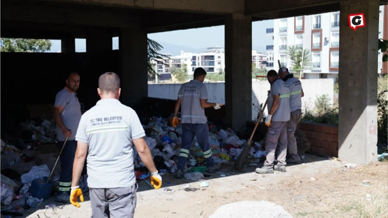 Tire Belediyesi'nden İnşaat Atığına Sert Müdahale: Çöpler İmha Edildi